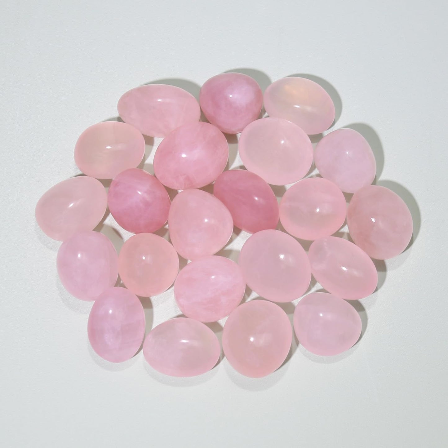 Tumbled Polished Natural Rose Quartz Stones, Crystals and Healing Stones Quartz Bulk for Wicca, Reiki, Healing Energy, Chakra Stones, Witchcraft Supplies(10Pcs)