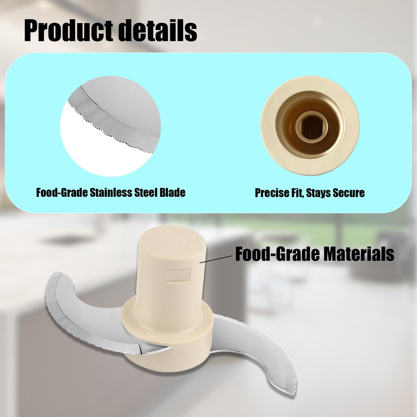 Replacement Blade for Cuisinart 14 Cup Food Processor - DLC-001TXB-CSR Stainless Steel Chopping Blade Compatible with DLC-2014, DFP-14BCNY, DFP-14BCN, DFP-14BWN Models