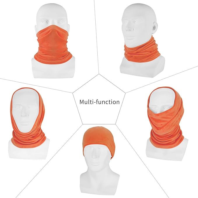 Polar Fleece Neck Warmer - Windproof Winter Neck Gaiter Cold Weather Face Mask For Men Women - 1 Pack