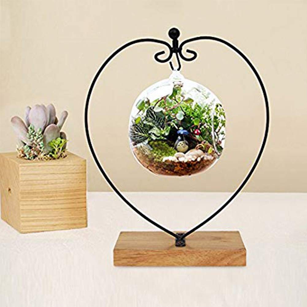 YEARCHY Hanging Ornament Display Rack Stand Hook Chrismas Ornament Party Decoration Holder Pot Hanging Terrarium Home Office Decor Hanger (1, Rectangle)