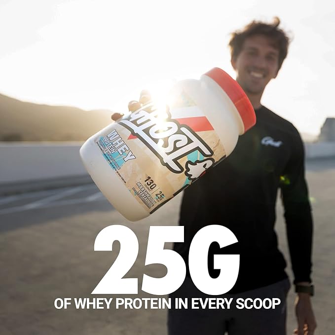 GHOST Whey Protein Powder, Marshmallow Cereal Milk - 2LB Tub, 25G of Protein - Flavored Isolate, Concentrate & Hydrolyzed Whey Protein Blend - Post Workout Shakes - Soy & Gluten Free