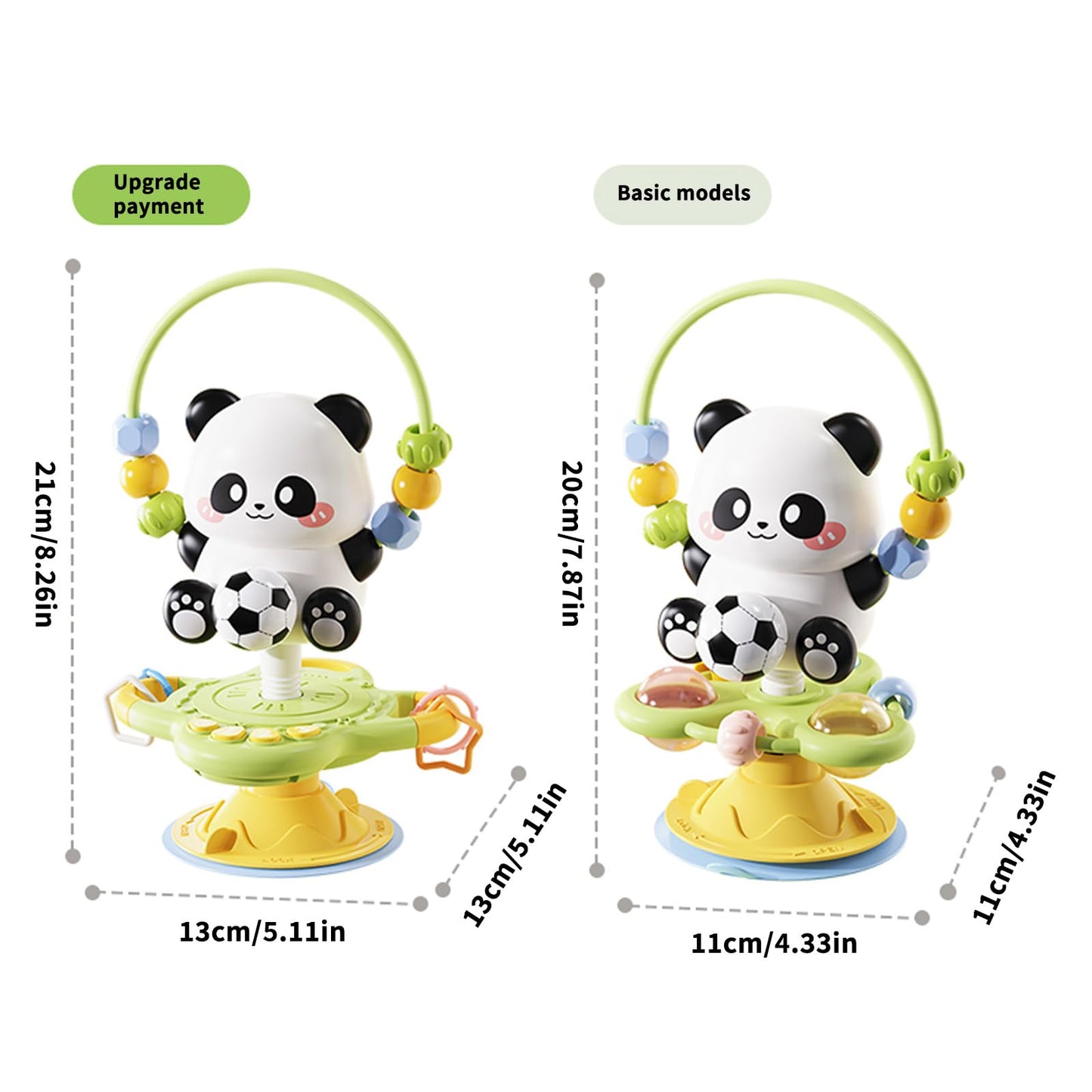 lebowen Baby Toy, Panda Suction Cup High Chair Table Soother, Grip and Spin Toy, Interactive Development, Suitable for 10-36 Months, Baby Gift, Excellent Birthday Present Choice