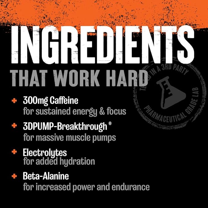 Animal Primal Muscle Hydration + Preworkout Powder – Contains Beta Alanine, 3DPump, Caffeine & Electrolytes – Improves Energy, Focus, Endurance & Absorption – Strawberry Watermelon Flavor, 17.9 oz