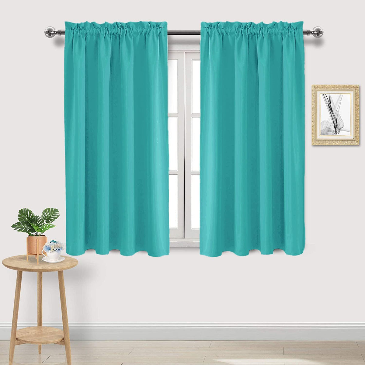 Blackout Curtains for Bedroom Living Room 52 x 45 Inch Long 2 Panels