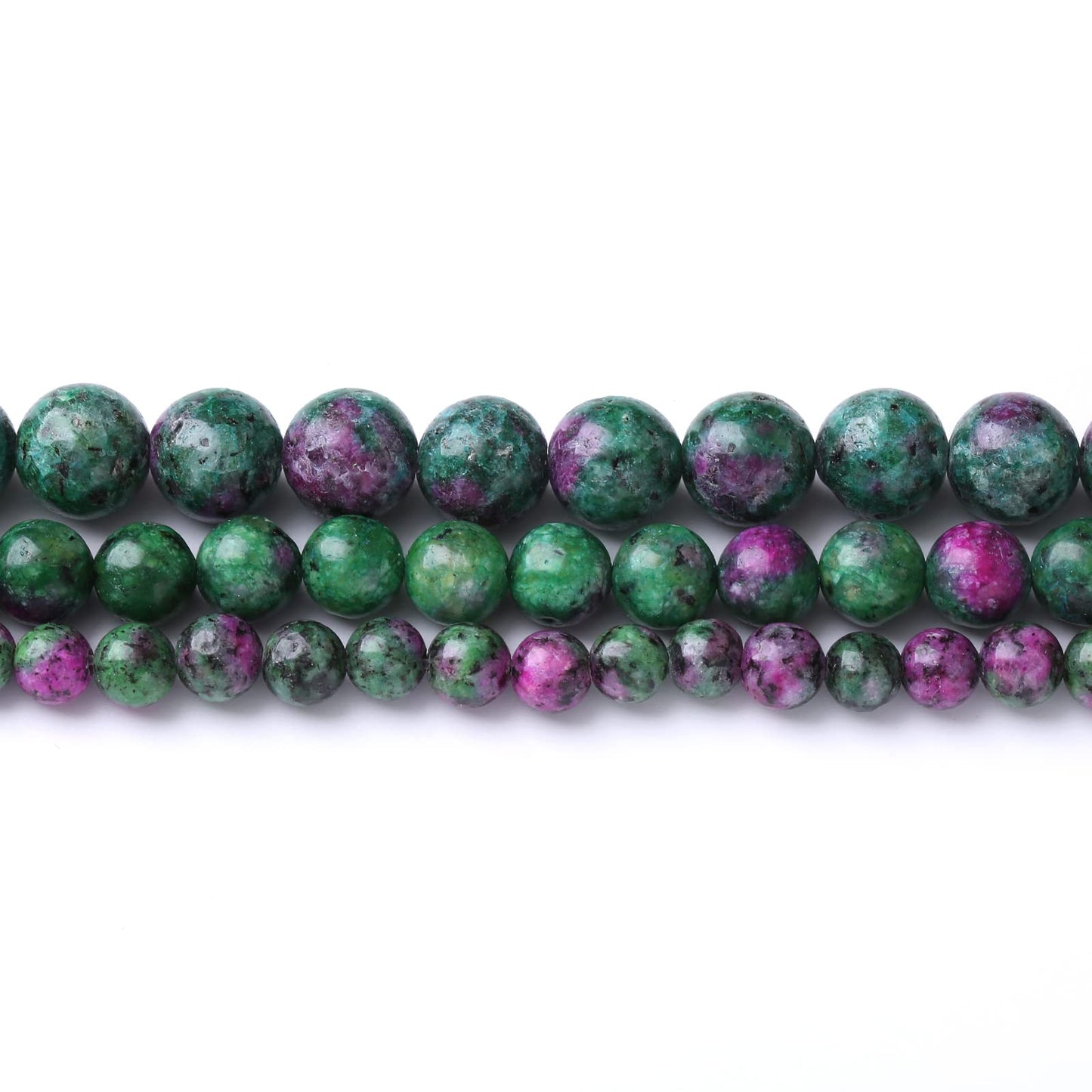 60PCS 6MM Natural Epidote Zoisite Stone Beads Round Loose Stone Beads for Jewelry Making DIY Energy Stone Healing Power Bracelet 15"