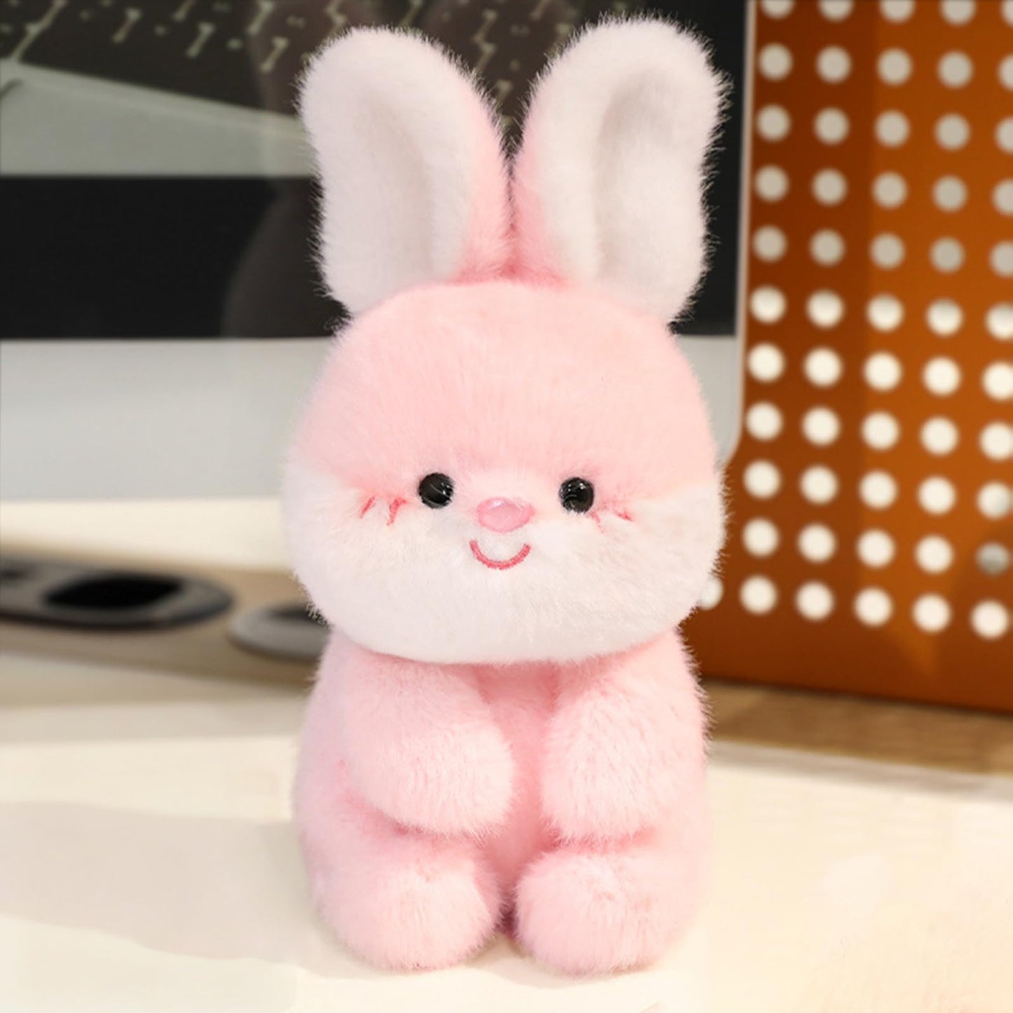Ditucu Palm-Sized Bunny Stuffed Animals Cute Soft Rabbit Plush Doll Small Plushies Toys Gifts for Kids Pink 6 inch