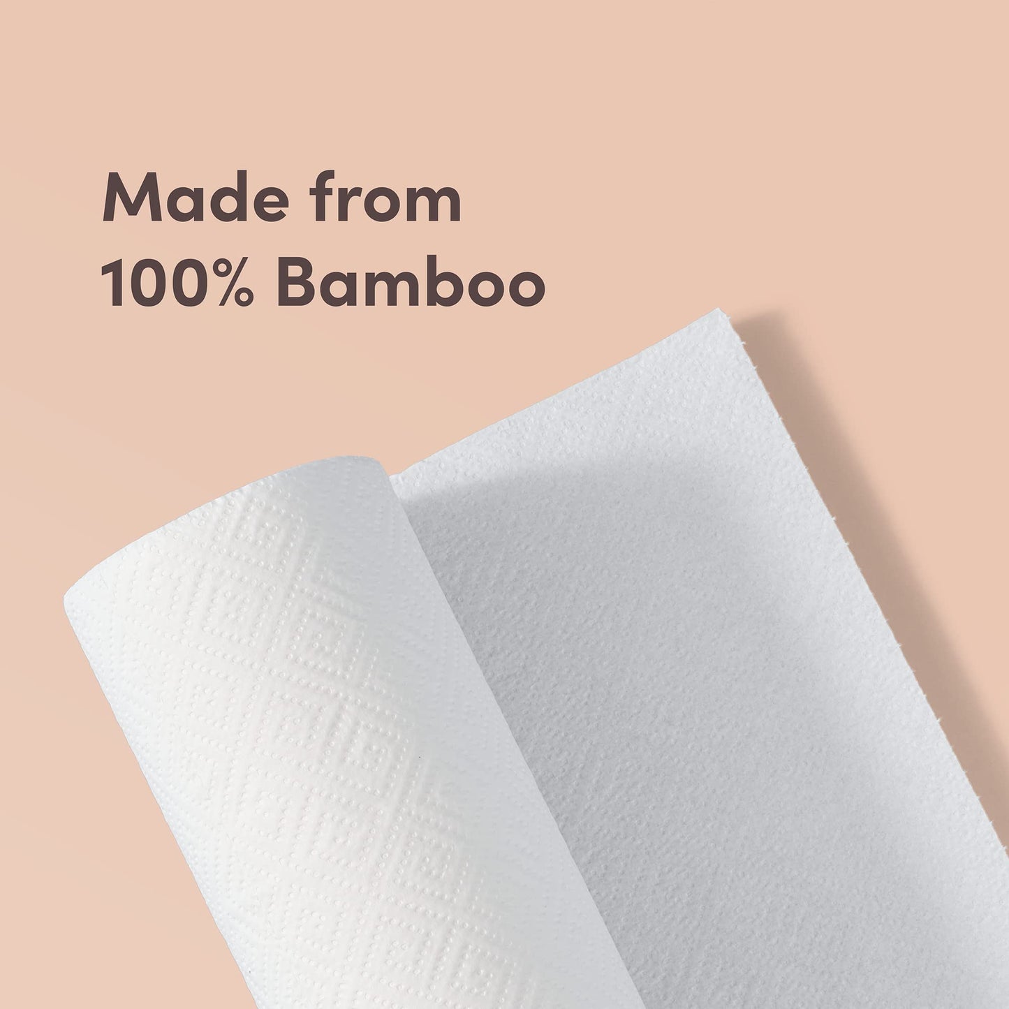 Amazon Aware Bamboo Paper Towels, 6 Rolls, 2 ply, FSC Certified, 150 Sheets, 900 Count, Plastic-Free, Multicolor