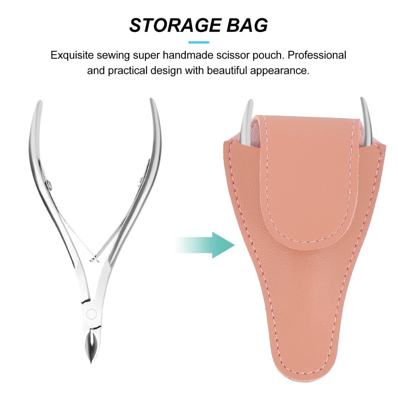 Housoutil Nail Scissor Pouch 3 Pack with Buckle Closure Protective Storage Cover for Cuticle Scissors Grooming Shears Portable Pedicure Tool Bag 4.33X2.75X0.98In