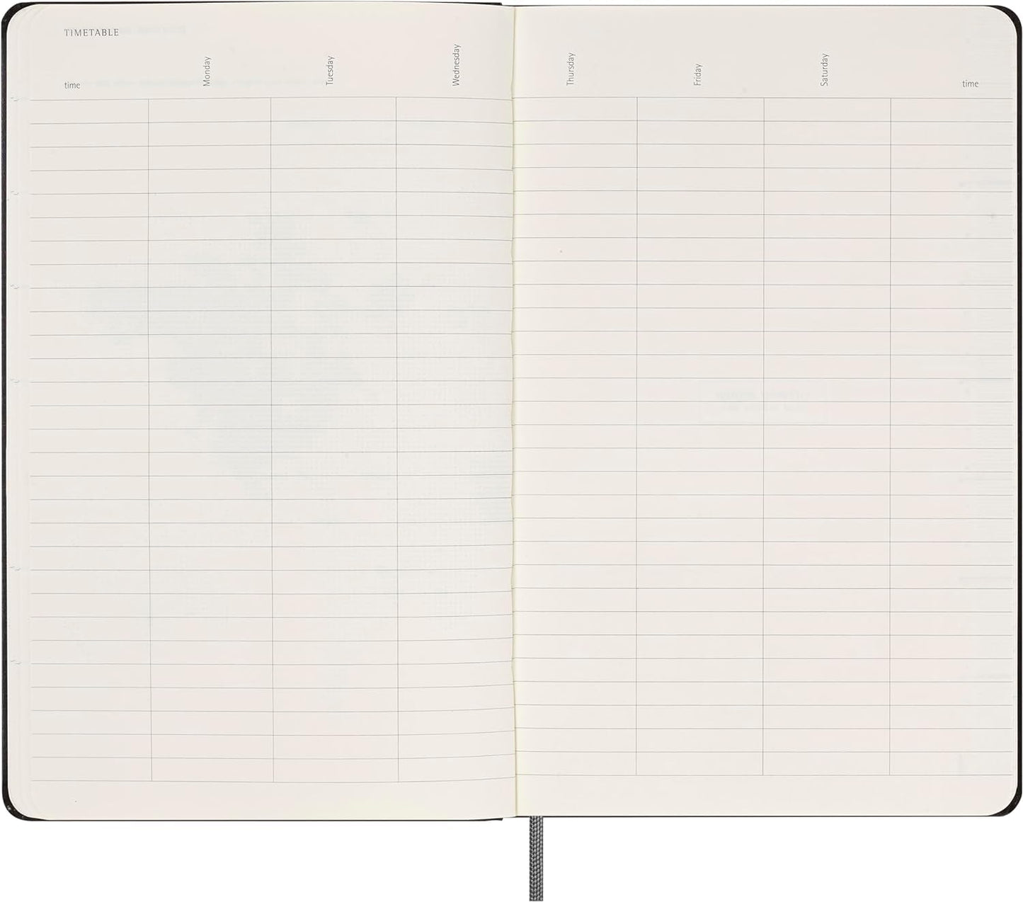 Moleskine Classic Weekly Undated Planner, Hard Cover, Large (5" x 8.25"), Black, 288 pages