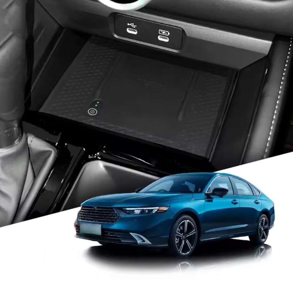 Compatible with Honda Accord 2023-2025 2026 Silicone Central Control Wireless Charging Protective Pad Anti-slip Waterproof Non-Slip Protective Dustproof Mat For 11th Gen Accord 2023 2024 2025 2026