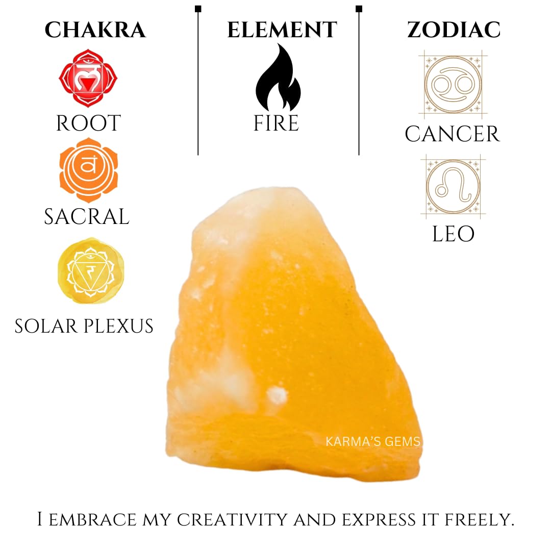 Crystals, Rocks, Jade, Crystals and Healing Stones, Witchcraft Supplies, Healing Crystals, Stones, Healing Stones, Rock Collection, Agate, Raw Stones (Orange Calcite, 2 Pcs)