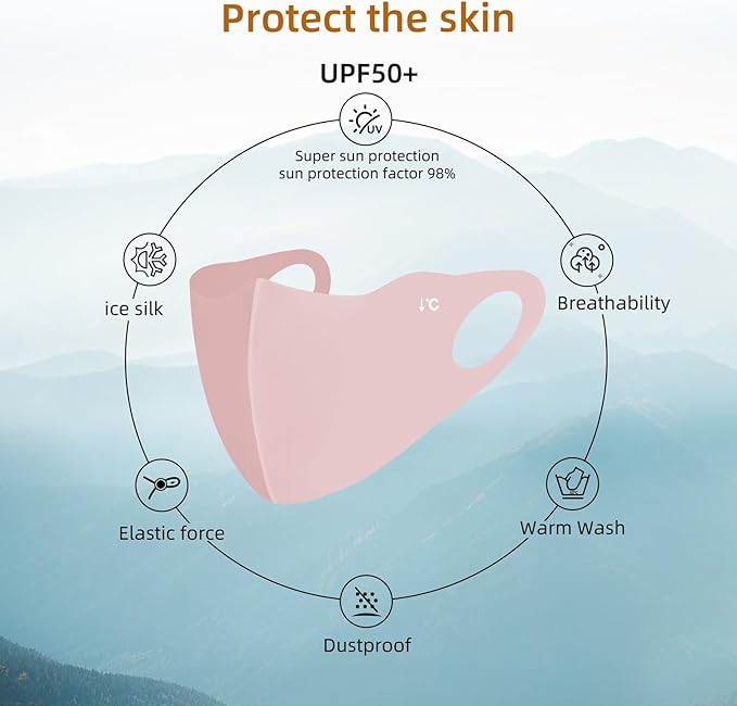Breathable Washable Reusable Sun Face Mask For Women Men,sunscreen UV Face Shield For Hiking Riding Exercise