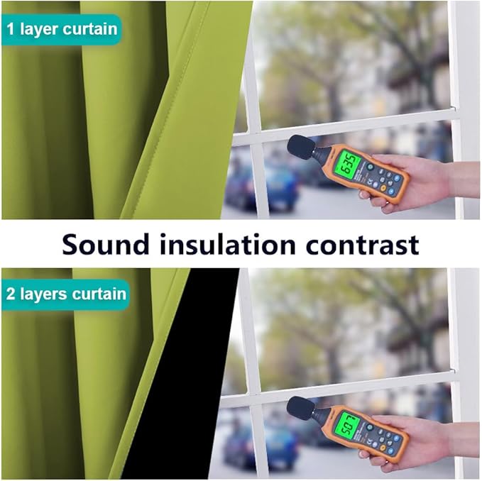 NICETOWN Full Shade Curtain Panels, 37" Wide x 80" Long, Fresh Green, Pair of Thermal Insulated & Energy Efficiency Blackout Drapes for Living Room, Lined Silky Performance Window Dressing