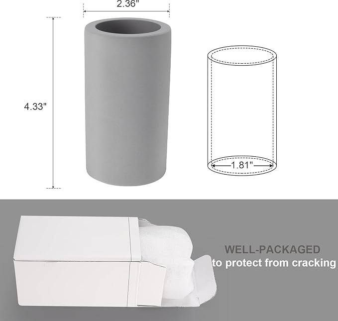 Diatomite Toothbrush Holder, BOJDOPIE Water Absorption Quick Drying Bathroom Countertop Organizer, Stand Cup for Toothpaste Makeup Brushes Razors