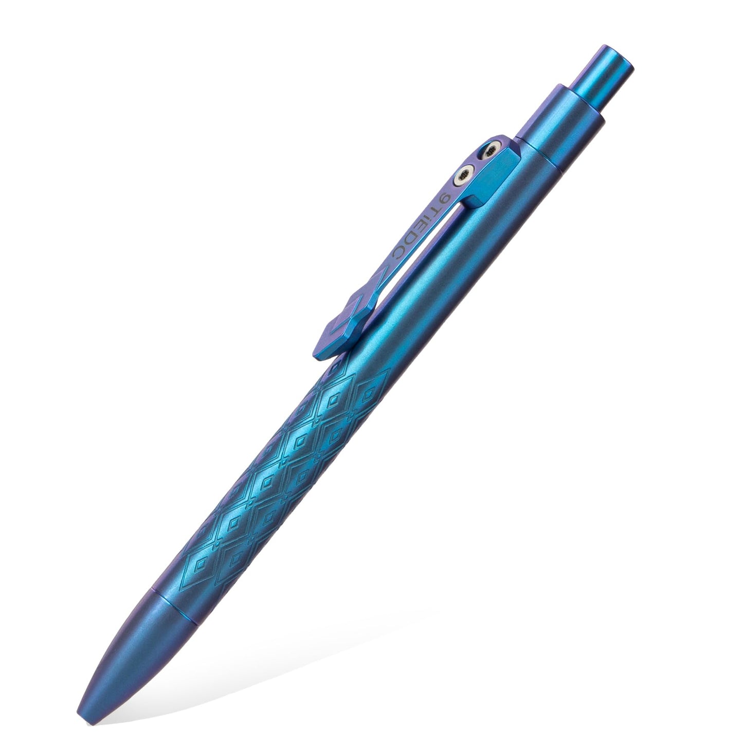 9TiEDC Premium Titanium Ballpoint Pen with Smooth Gel Ink - Luxury Writing Instrument for Business, Office & Daily Use - Perfect Executive Gift with Elegant Design (blue)