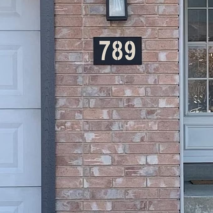 9 Inch Large Number Stencils for Painting - 11 Pack Number Stencil Templates for Curb Address, Cakes, Cookies, Mailboxes and Crafts, Reusable House Numbers Stencils for Wood Signs & Cement Wall Art