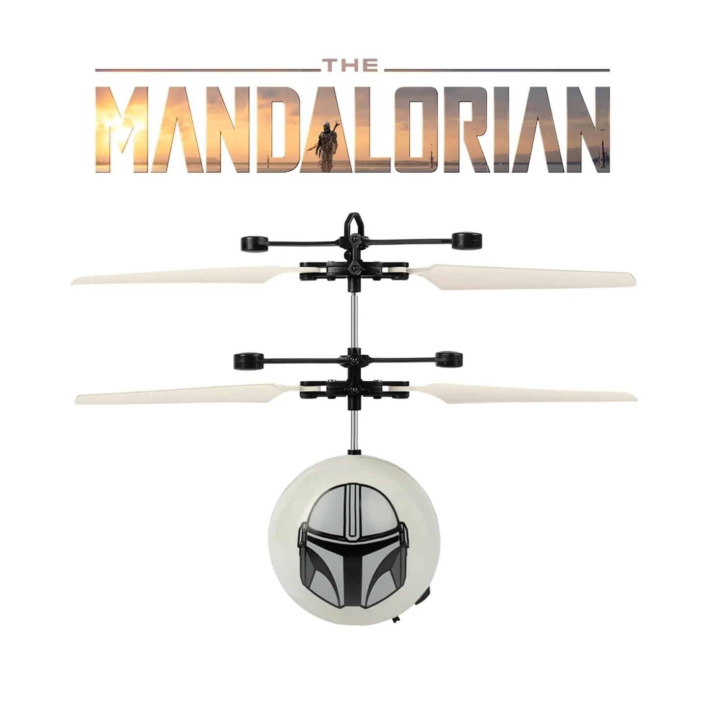 World Tech Toys Star Wars Mando Flying Toy – Motion Sensing Flying Ball with USB Charging - Star Wars Licensed - Indoor/Outdoor Drone for Kids Ages 6+