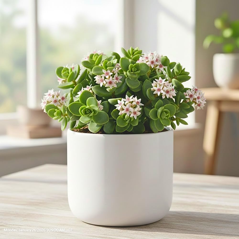 Crassula Live Plant, Crassula Live Succulent Plant, Pink Flower, 2 Inch Pot for Indoor Houseplant