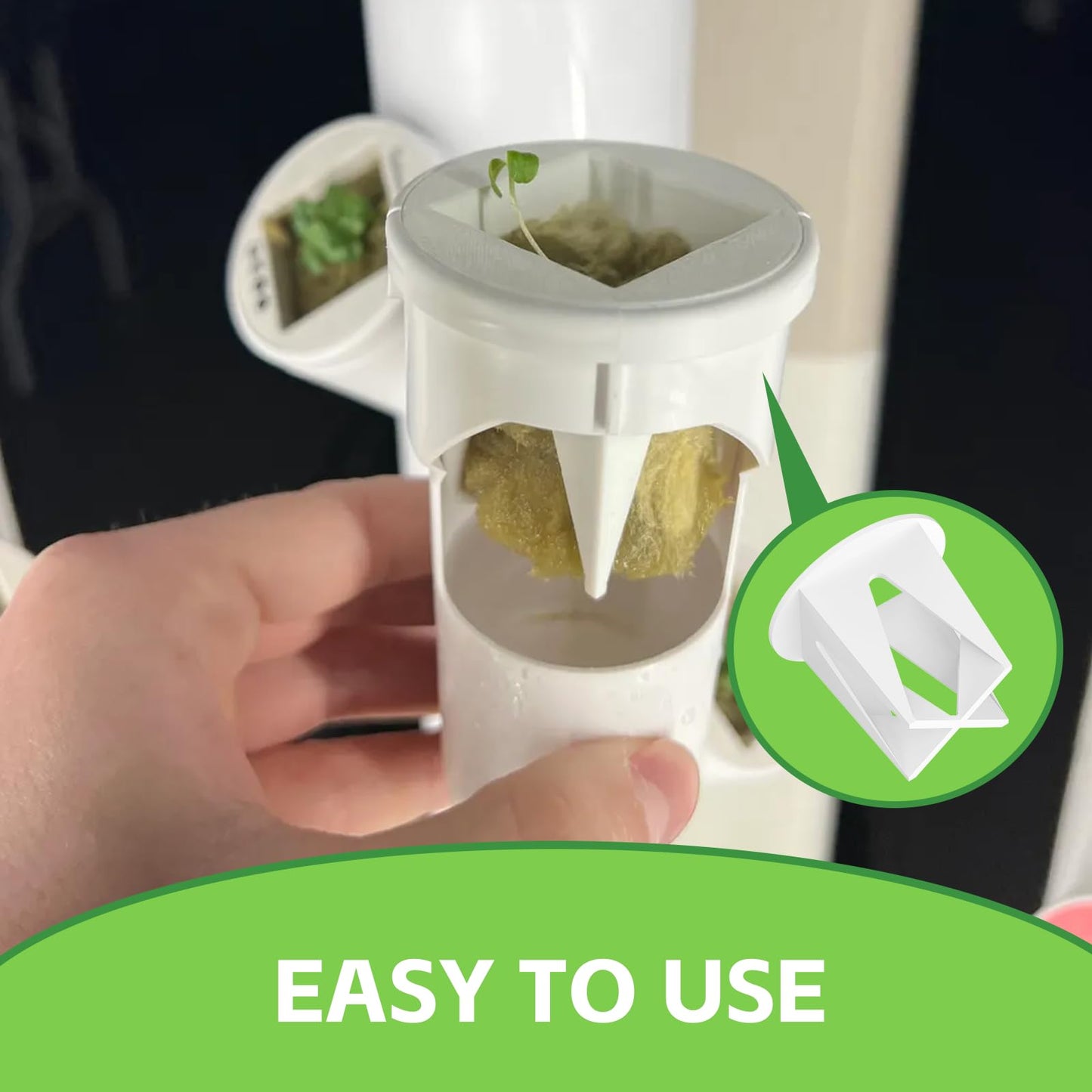 Grow yCube Hydroponic Growing Cups for Gardyn - Compatible with Gardyn Home/Studio Indoor Garden System (10 Pack)