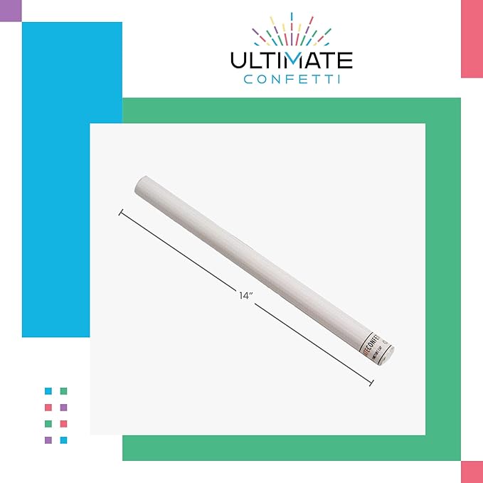 Ultimate Confetti - 8 Pack Red Confetti Wands - Handheld 14" Biodegradable Tissue Paper Confetti Flick Flutter Sticks For Wedding, Birthday, Parties & Live Events - 2 Handfuls, 1.5 oz Each Stick
