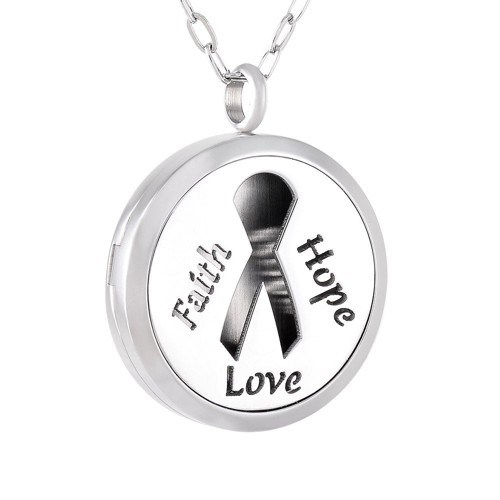 mingkejw Essential Oil Diffuser Necklace Aromatherapy Pendant Locket Jewelry Stainless Steel Perfume Necklace| 22’’ Adjustable Chain| 12 Refill Pads| Gift Box