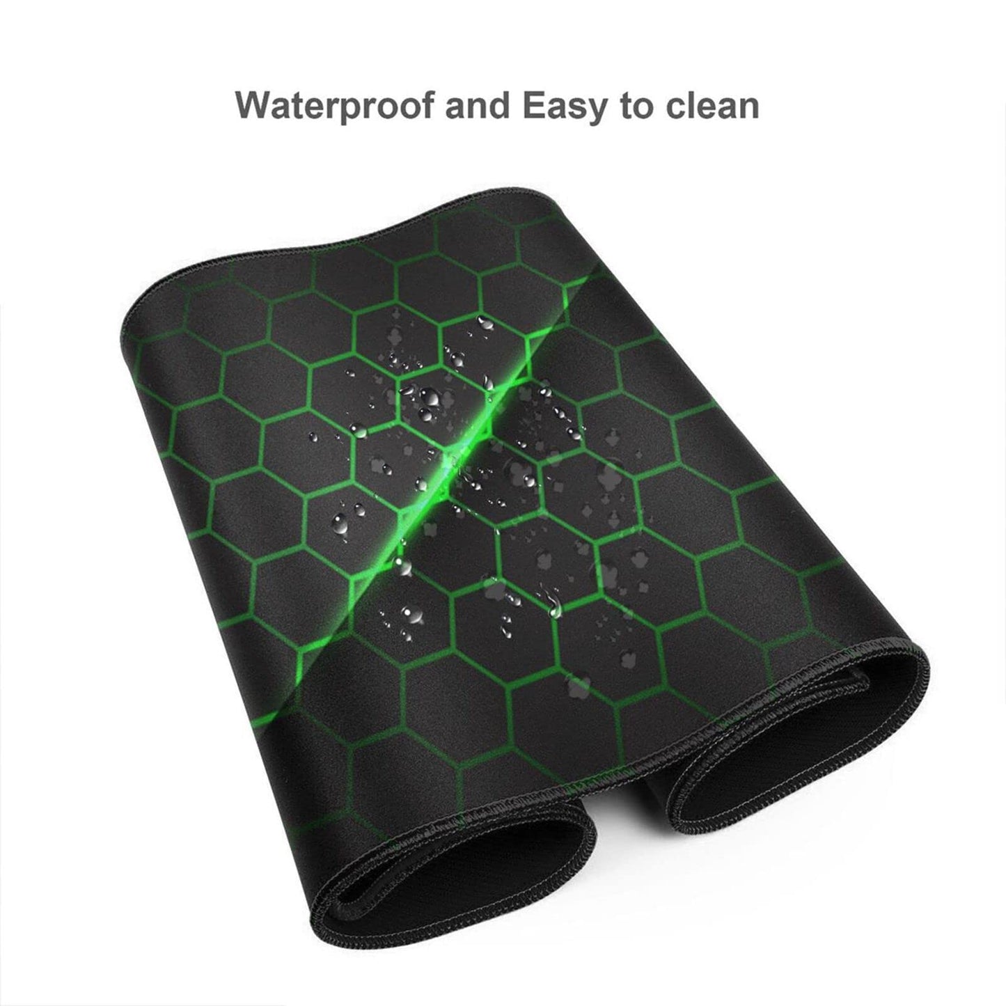 Abstract Green and Black Cool Futuristic Mouse Pad Gaming XL Large Mousepad Desk Mat Long Extended Big Keyboard Pads Table Accessories for Gaming and Office Pc Laptop Computer 31.5 X 11.8 Inch