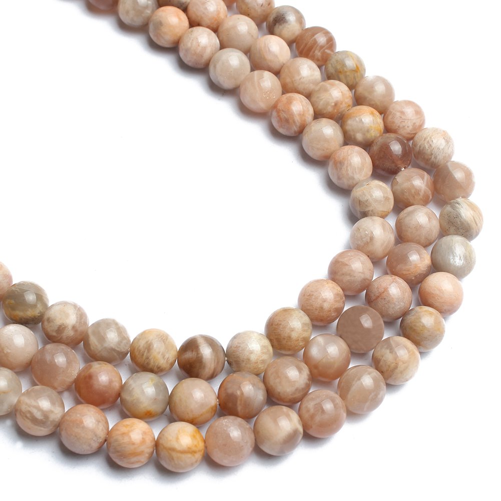 Natural Gemstone Round Loose Beads Sunstone Beads for Jewelry Making 15" 4mm 6mm 8mm 10mm (10mm)