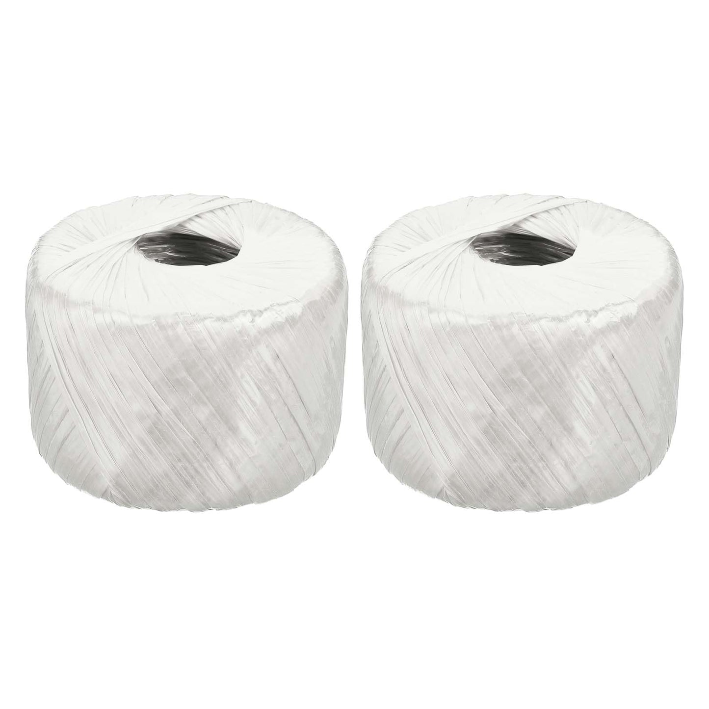 PATIKIL 400m/1312Ft Polyester Nylon Plastic Rope, 2 Pcs Twine Household Bundles Ropes Roll for Gardening Packing Crafting DIY, White