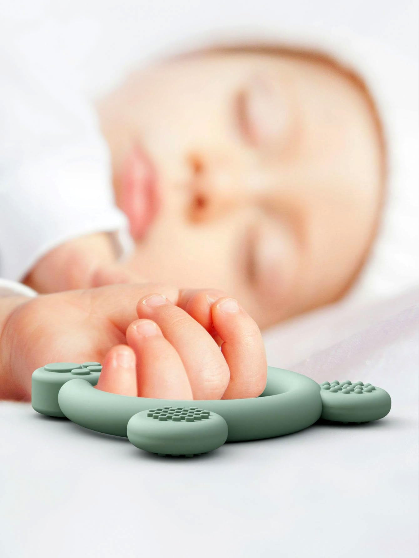 PandaEar 3 Pack Silicone Teething Toys - Baby Teething Rings, BPA Free Teether for 0-12 Months, Soothing Sore Gums