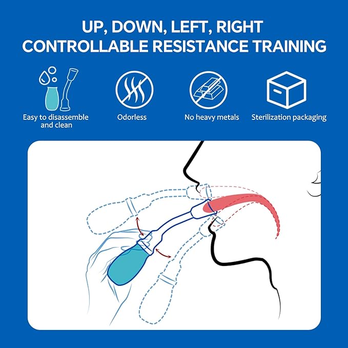 Tongue Exerciser Kit, Promotes Independent Eating and Clear Articulation– Oral Motor Stimulation Kit for Swallowing –Helps Support Oral Muscle Training for Home and Family Use