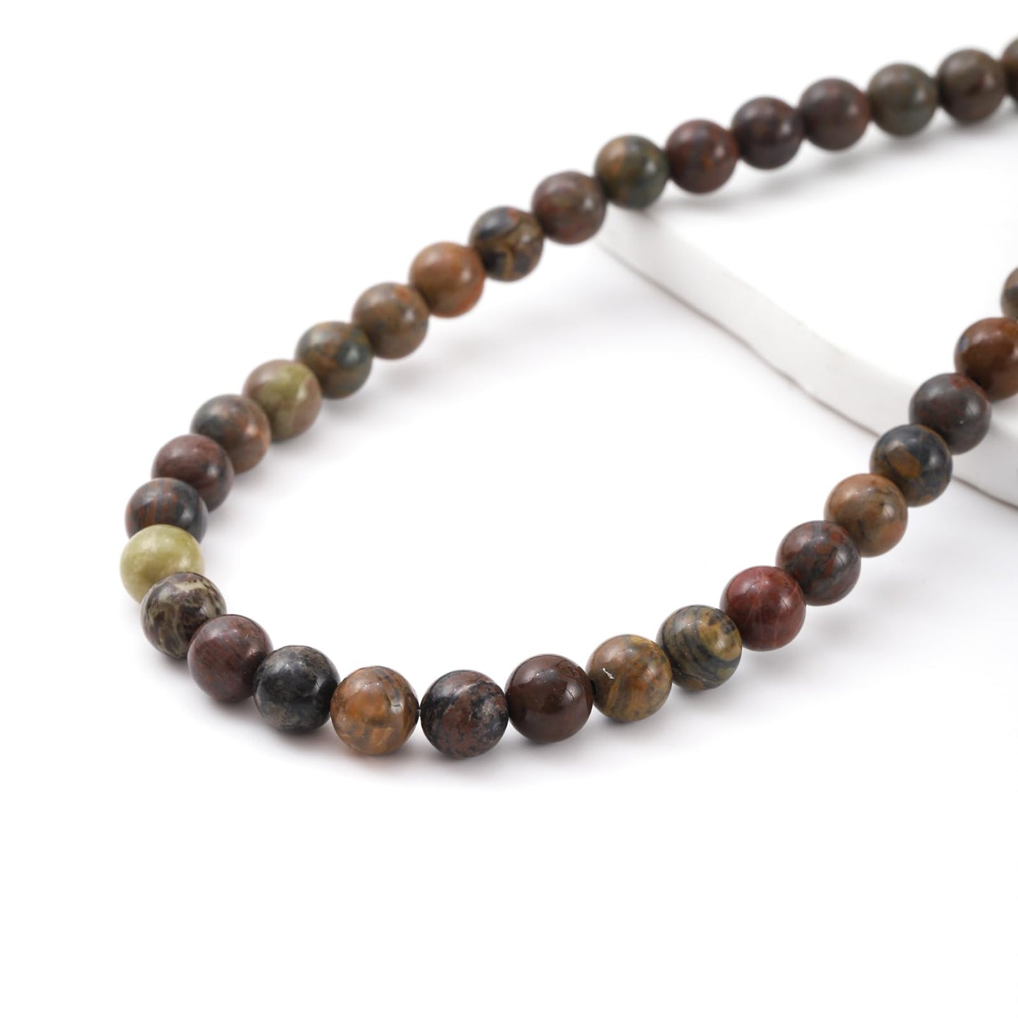 10mm 38pcs DIY Natural Colorful Agate Stone Beads Round Healing Crystal Gemstone Loose Beads for Jewelry Making Handmade Bracelet Necklace