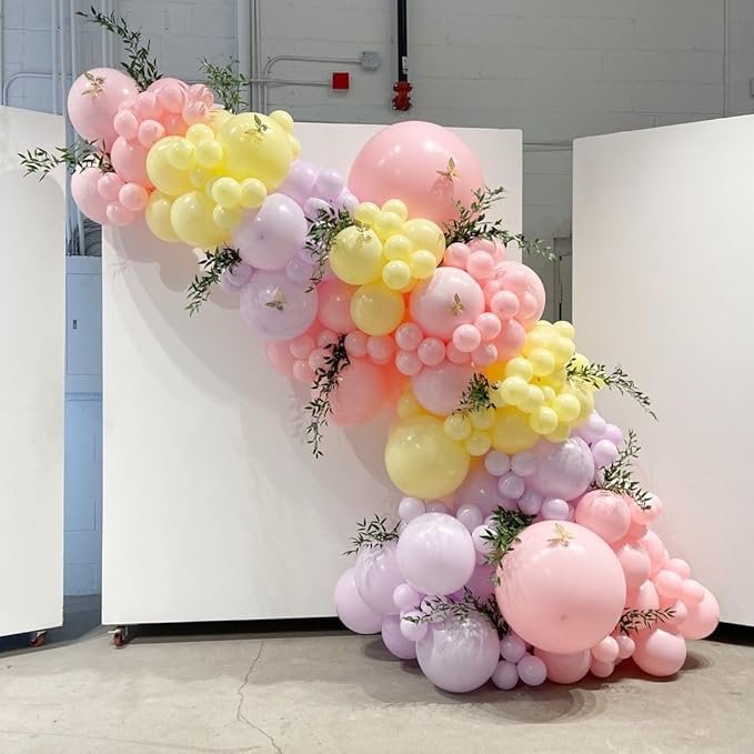 Pastel Rainbow Balloon Garland Arch Kit, 162 Pcs – Assorted Colors Pastel Latex Balloons for Birthday, Baby Shower, Wedding & Unicorn Party Decorations