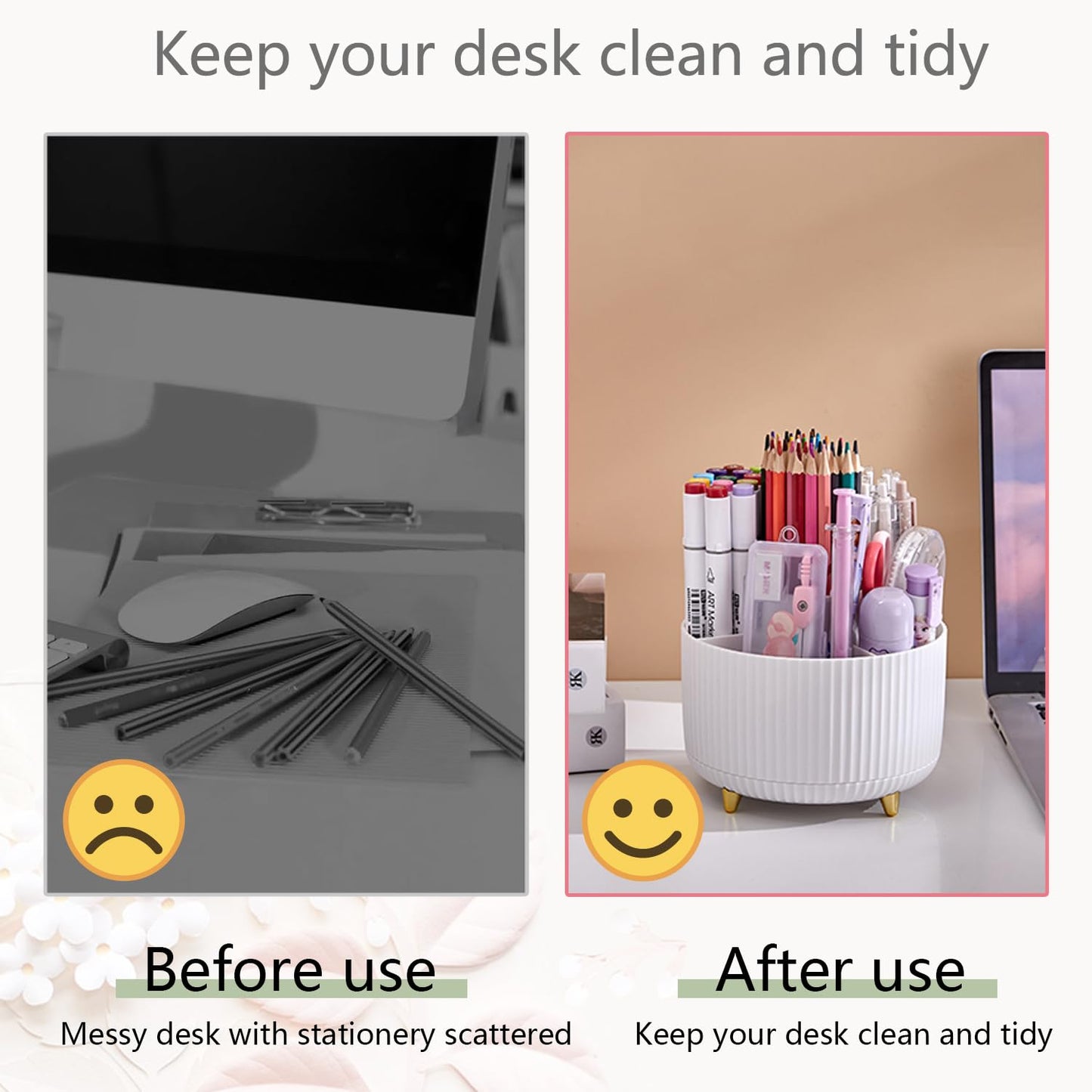 Office Supplies, White Desk Accessories,Desk Organizer,Phone Stand,Scissors,Stapler,Tape Dispenser,Binder clips,Staples,staple remover,Sticky Notes,Index Tabs,Clear Tape,Mini Box Cutter,Cool Pen.16pcs