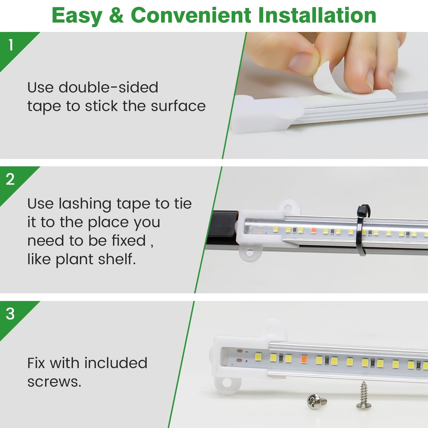 Wiaxulay Grow Light, 360 LEDs Full Spectrum Plant Light for Indoor Plants, 6 Bars/16 in Grow Light Strip with Auto Timer 6/12/16 Hrs, 3 Switch Modes, 5 Dimmable Levels for Green House Hydroponics