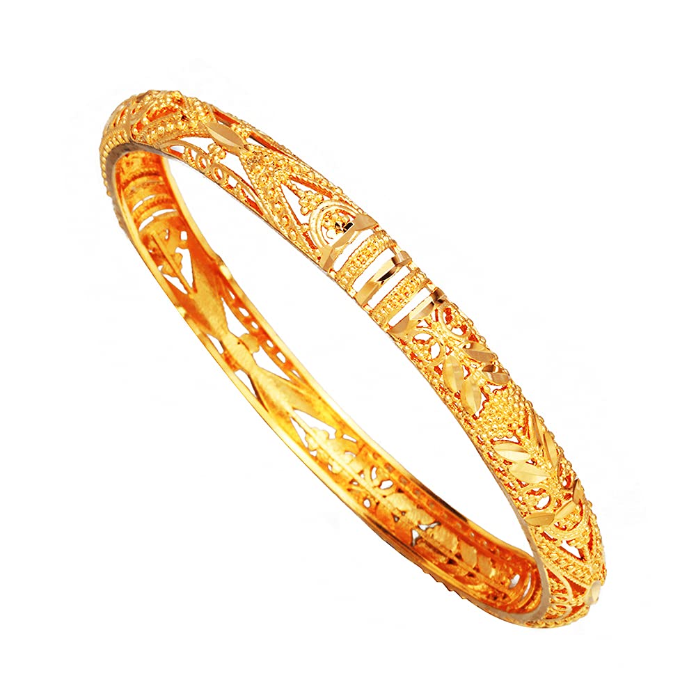 Ethlyn Large Sized Women Bracelets 2.7inch 18K Gold Plated Big Fixed Size Bangles&Bracelet Gifts for women(4pcs)