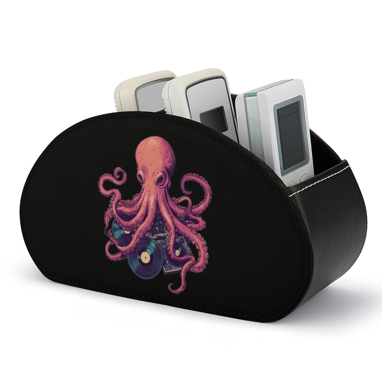 DJ Octopus Remote Control Holder with 5 Compartments Caddy Desktop Organizer for Home Office