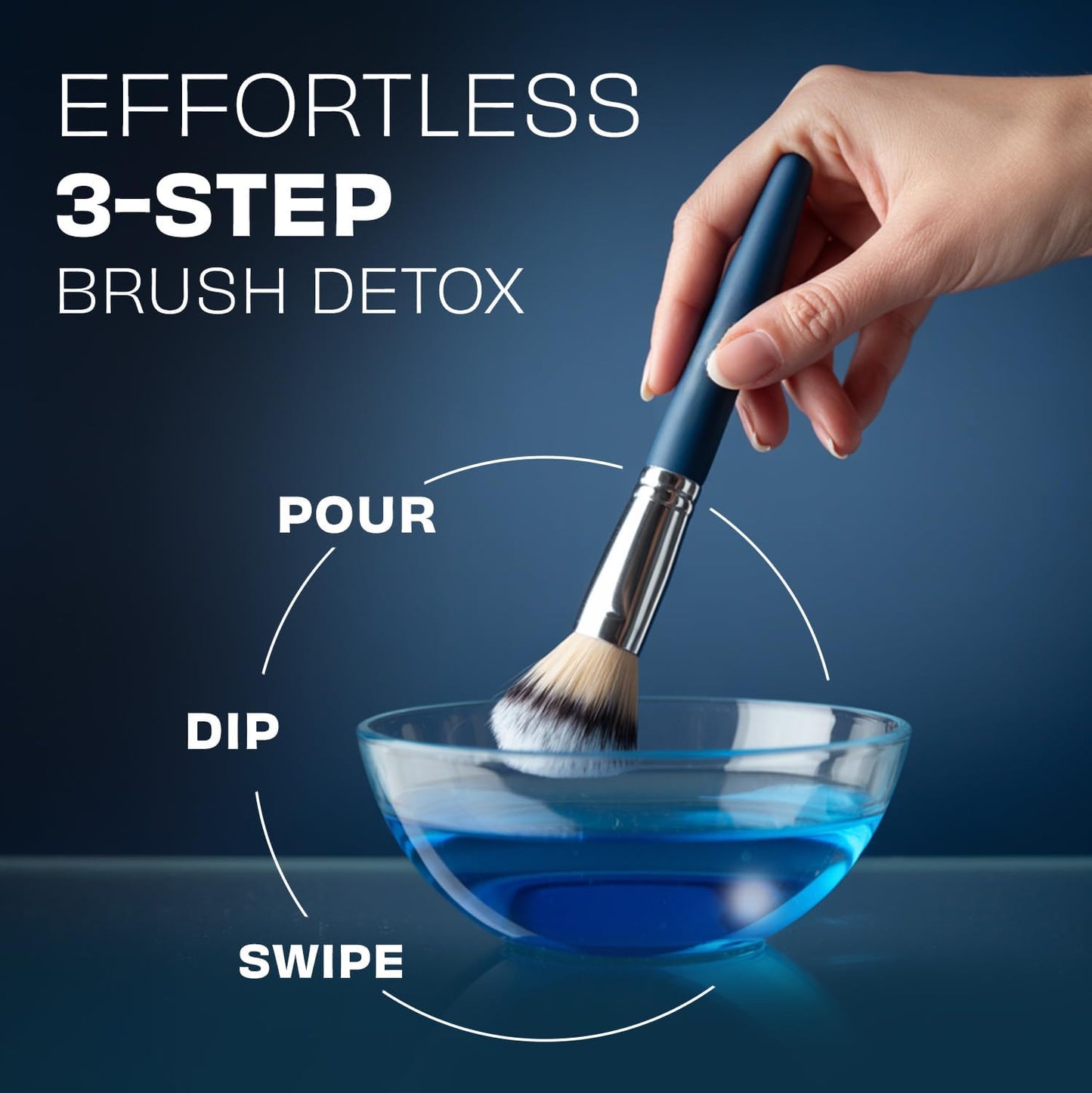 Original Makeup Brush Cleaner - Professional Cleanser for Makeup Brushes - Quick-Drying, Rinse-Free Formula - Removes Stubborn Waterproof Make Up, 8 oz