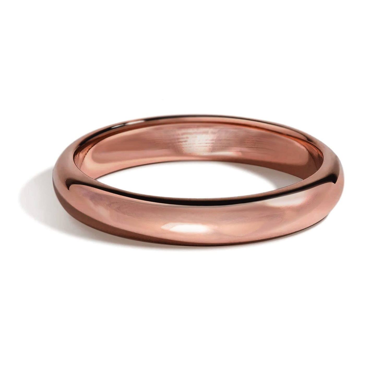 IVY & BAUBLE Pure Uncoated Solid Copper Ring for Men & Women — Lab-Tested, Raw Authentic Copper Band, Wellness Jewelry, Crafted in USA, 3mm, Size 5