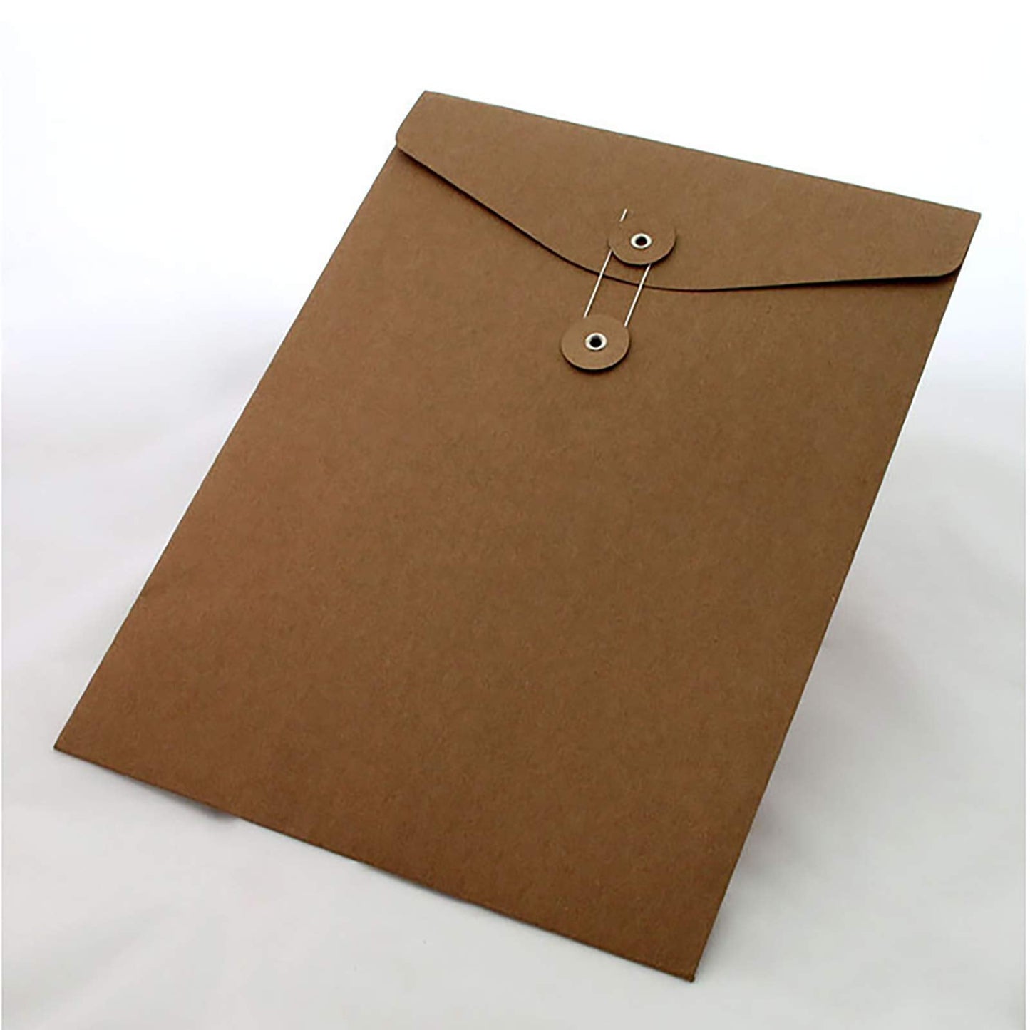 VANRA Kraft String Envelope File Folder Project Pockets File Jacket Document Organizer Flat-No Expansion A4 Letter Size(Kraft Brown,Pack of 5)