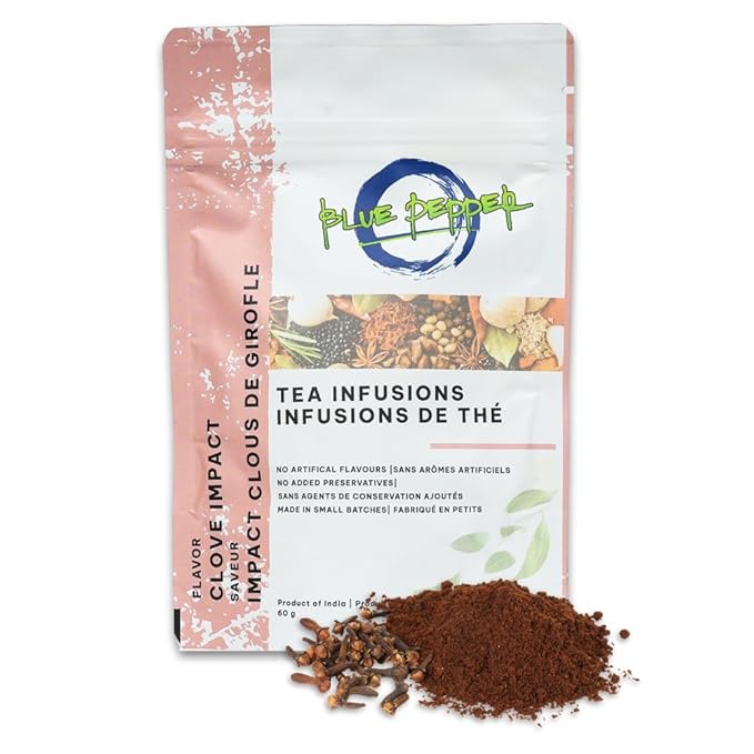 Blue Pepper Clove Impact Tea Infusion Blend - 60g | Natural, No Preservatives, Small-Batch, Premium Indian Tea Blend | Caffeine Free