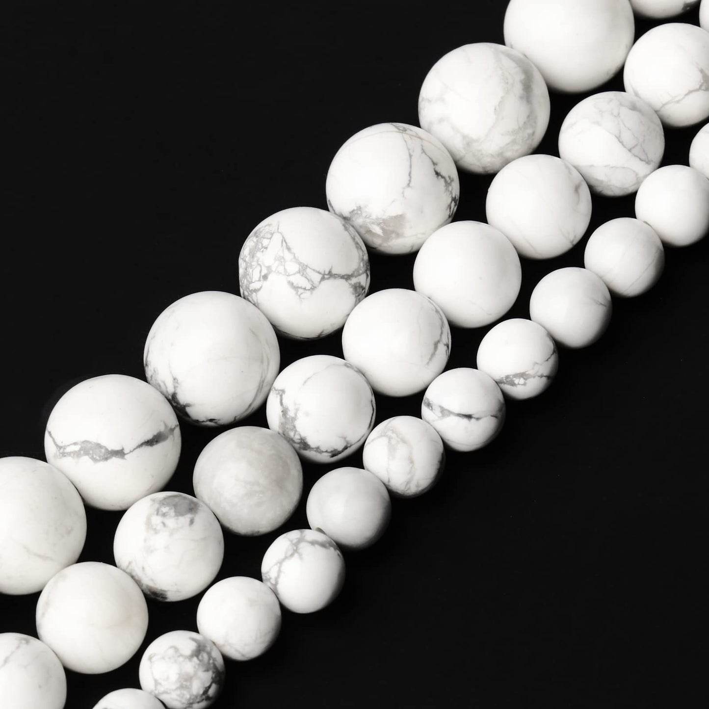Song Xi Howlite Beads White Turquoise 8mm Natural Stone Beads for Jewelry Making Gemstone Beads