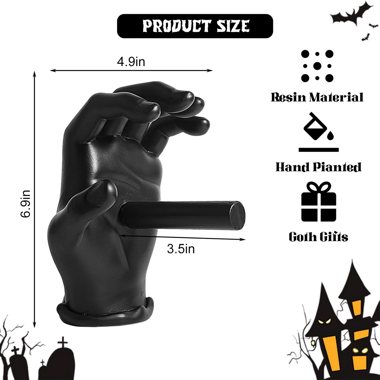 Toilet Paper Holder Black Toilet Paper roll Holder Wall Mount Unique Black Bathroom Accessories Funny Gothic Gift for Home