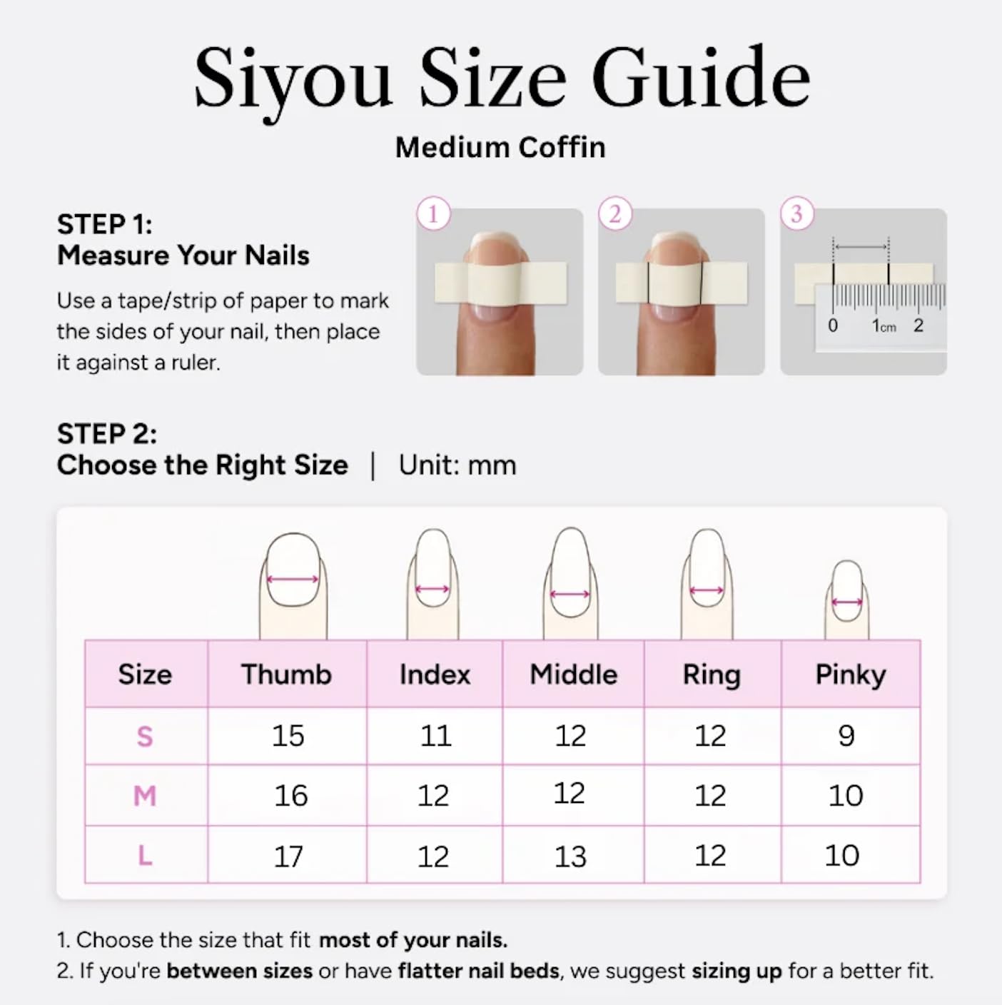 SIYOU Beauty | Magical Butterfly | Grey and Purple Butterfly Medium Coffin Press On Nails for Women (Small) - Reusable, Salon-Quality Fake Nails (10pc)