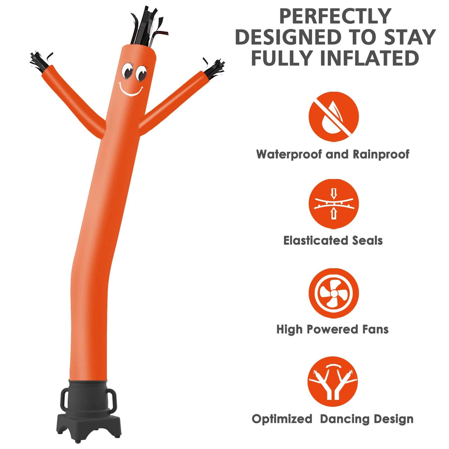 MOUNTO 8FT Fly Puppet Dancer with 1/3hp Blower Complete Set (Orange)