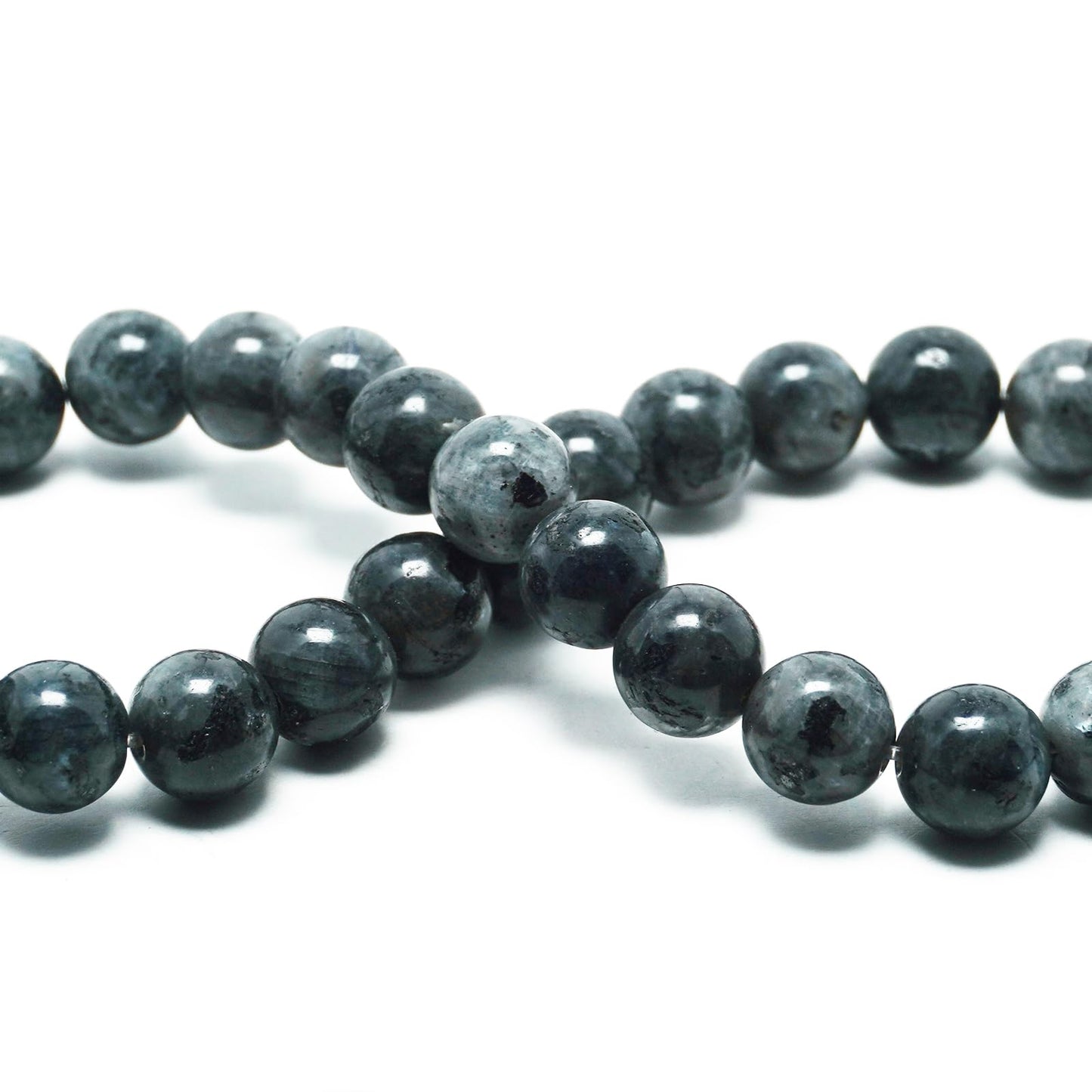 DIQIO Natural Stone Beads for Jewelry Making - 6mm Gemstone Round Loose Beads for Bracelets(58-60pcs, Black Labradorite Stone)