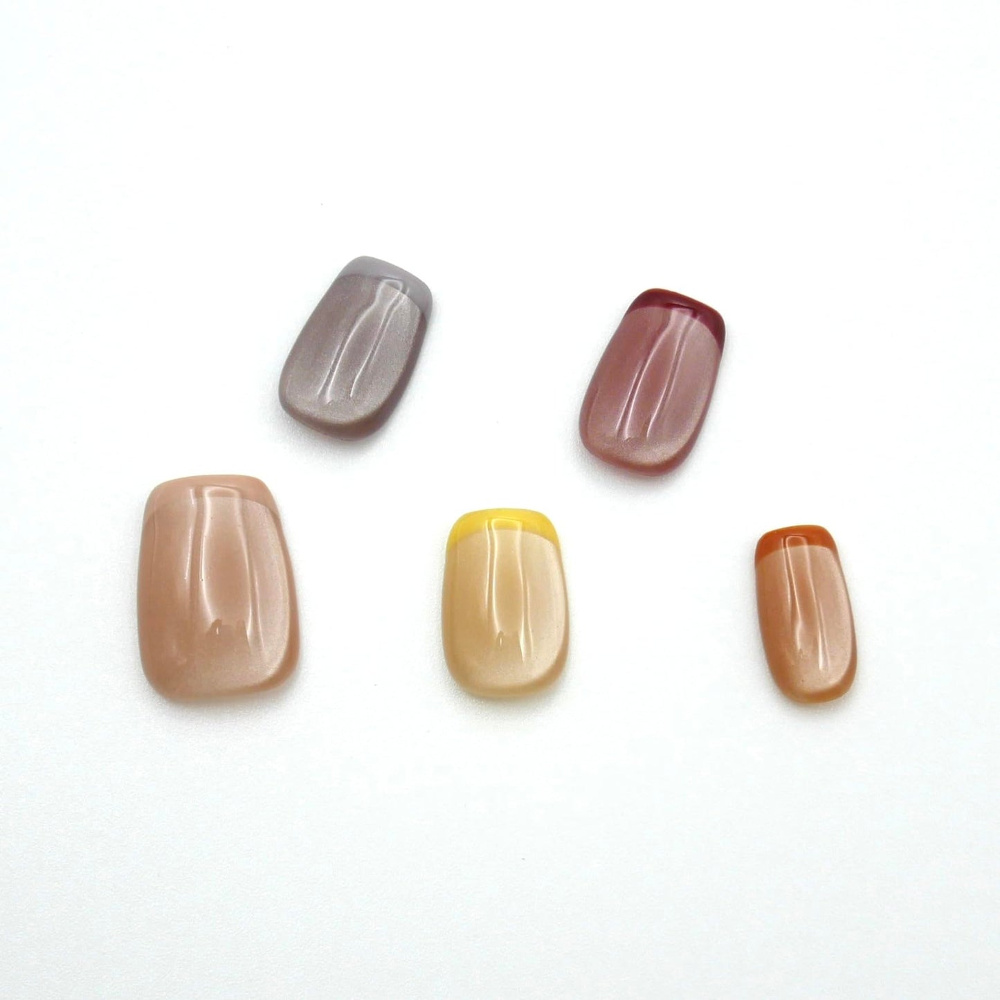 Cat Eye French Nail Tips, Short Square Press-On Nails,10Pcs Nail Kit for Women Girls Elegant & Durable Artificial Nails for Instant Manicure.