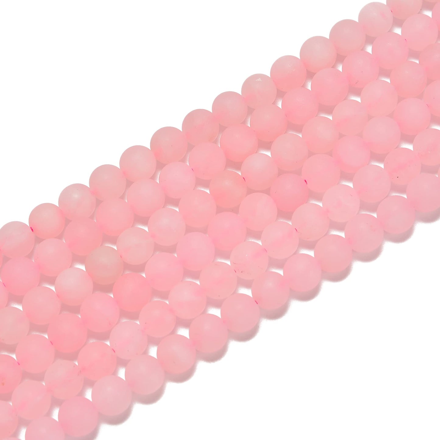 jodaying 10mm Pink Rose Quartz Matte Round Natural Gematone Loose Beads for Jewelry Making DIY 1 Strand 15"