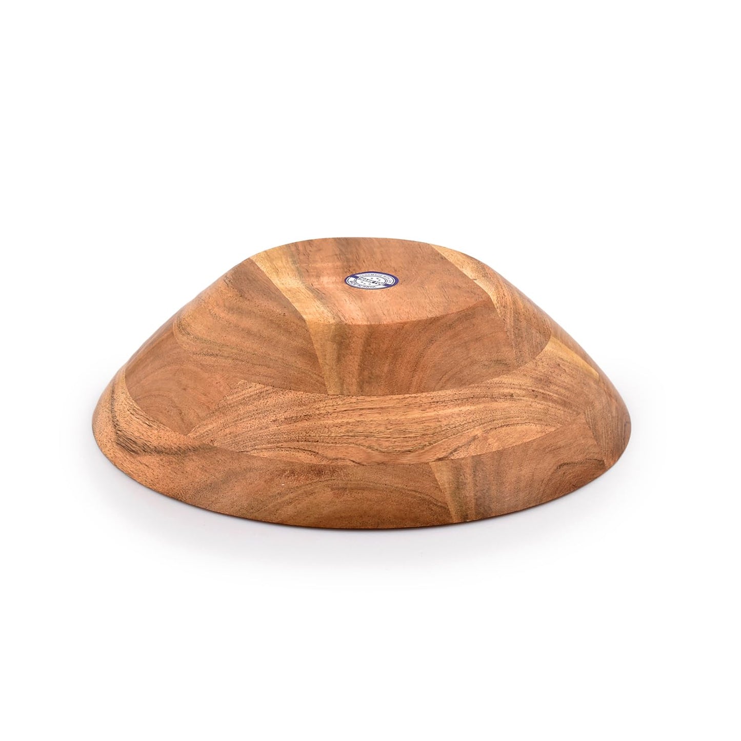 Samhita Acacia Wood Serving Bowl, Fruit Bowl, Friendly and Perfect for Salad, Vegetables and Fruit,Single Salad Bowl (10" x 10" x 3")