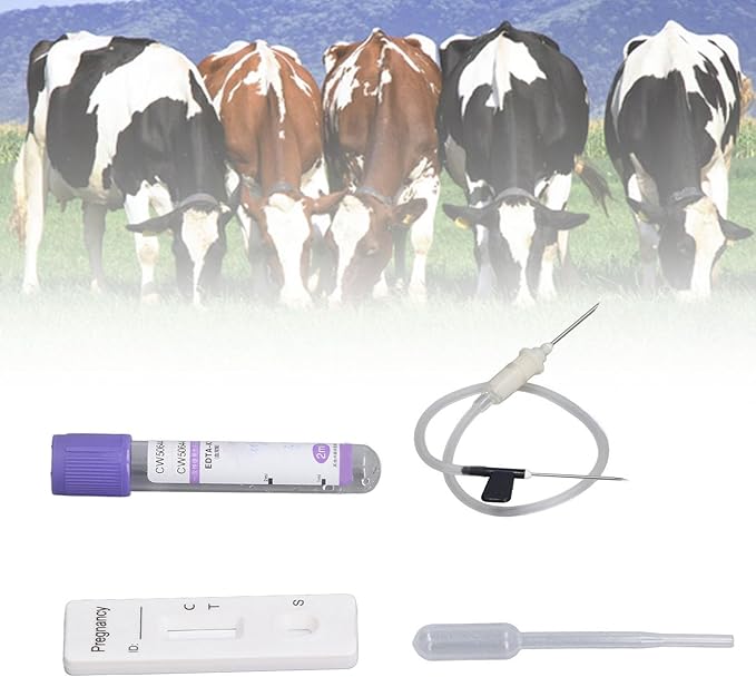 Bovine Cow Rapid Early Pregnant Pregnancy Test Kit with Colloidal Gold Method, & Fully Equipped, Suitable for Cows Over 28 Days Old, Dairy Livestock