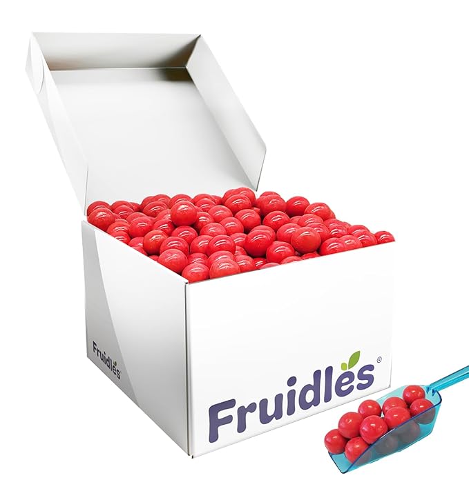Fruidles Hot Cinnamon Chewing Gum Balls Flavored Candy Buffet Treats, Machine Size Refills, Kosher Certified Parve, 1" Inch (5 Pounds (Bulk))